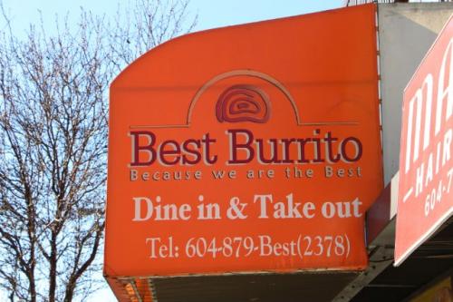 Best Burrito Sign - Vancouver